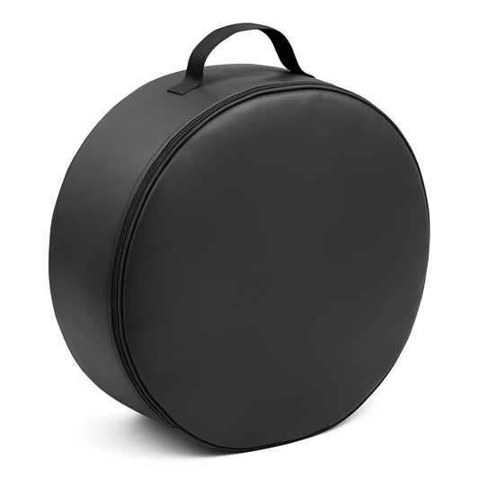 Spare Wheel Bag XXXL 70 cm Diameter / 24 cm Width - Waterproof PU Leather Tyre Storage Cover with Zip and Carry Handle - Black