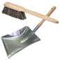 Universal Long Handled Brush & Dustpan Set - Heavy Duty, Rust Resistant