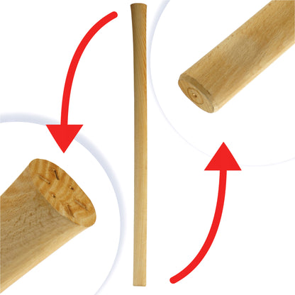 Hardwood Pickaxe Handle 90 cm / 36" - Strong Wooden Shaft for Mattock, Grubbing or Pick Axe Head - Smooth Ergonomic Grip Handle