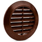 Brown Mini Round Air Vent Grille 70mm with Flange and Fly Screen Ventilation Cover