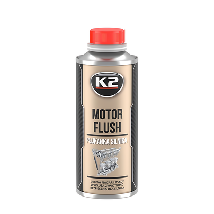 K2 Motor Flush 250ml Engine Cleaner for Petrol, Diesel and LPG Engines - Removes Sludge, Soot and Deposits, Treats 4-6L Oil