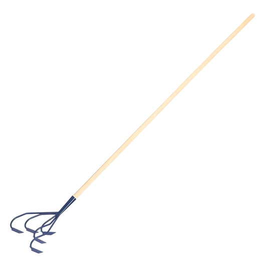 Cultivator, 5 Prong Hand Soil Scarifier Cultivator with Handle, Digging Hoe, Gardening and Farming Tool