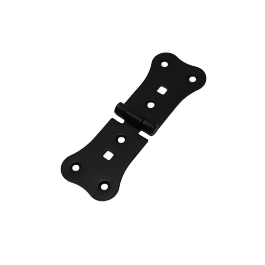1 Pc x 70+70 mm Backflap Hinge Black, Retro Steel Back Flap Hinges, Weather Resistant, Rust Proof Powder Coating, Strap Hinges