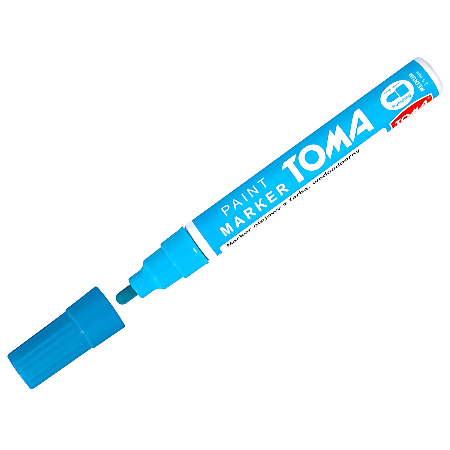Blue Light Oil-Based Paint Marker Pen Permanent - 2.5mm Round Tip, Fast-Drying Waterproof Ink - Universal for All Surfaces