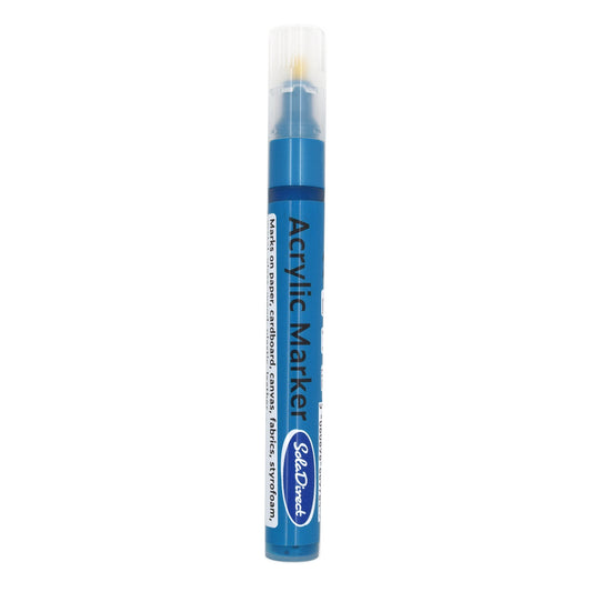 Acrylic Paint Marker Pen Permanent for Stone Leather Fabric Plastic (Metallic Light Blue)