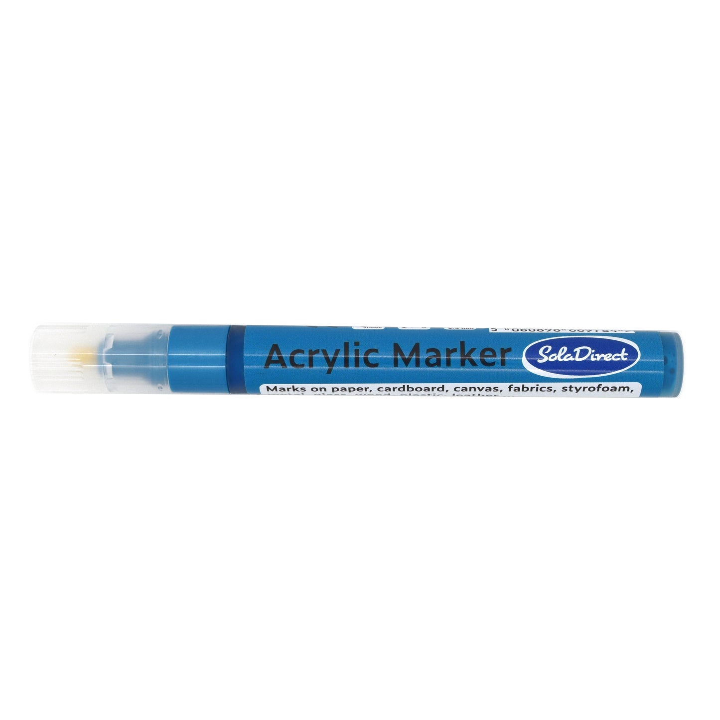 Acrylic Paint Marker Pen Permanent for Stone Leather Fabric Plastic (Metallic Light Blue)