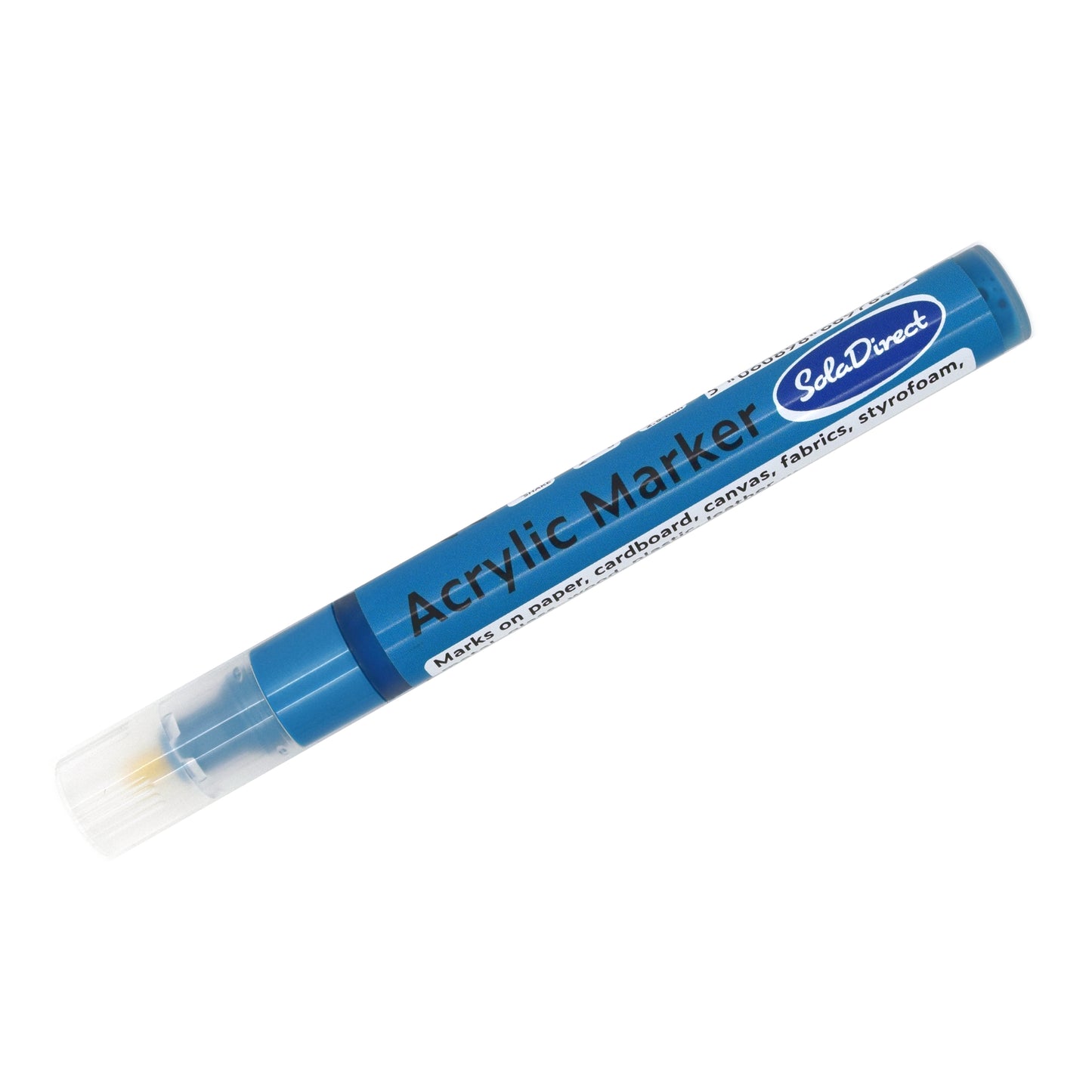 Acrylic Paint Marker Pen Permanent for Stone Leather Fabric Plastic (Metallic Light Blue)