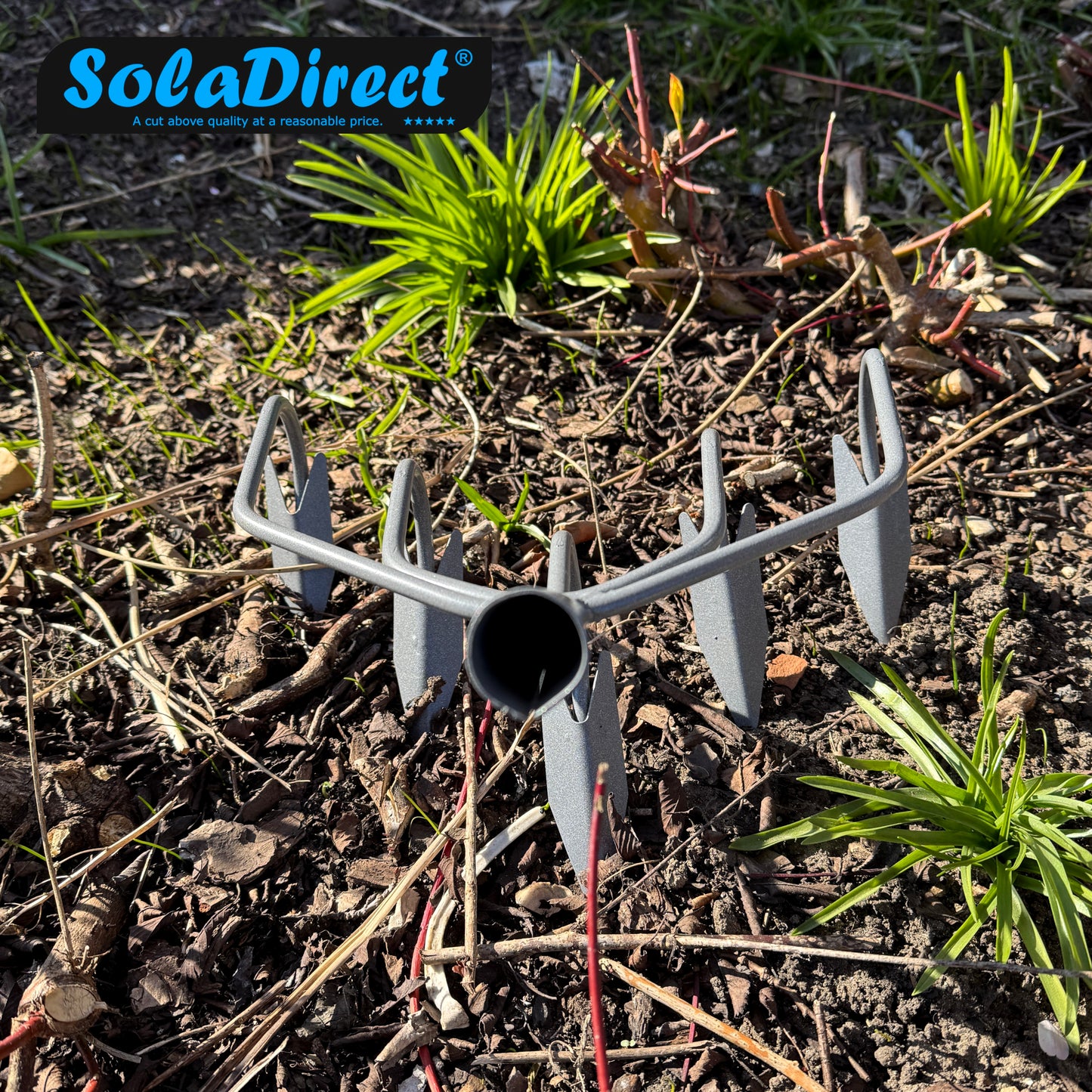 Cultivator, 5 Prong Hand Soil Scarifier Cultivator Head, Digging Hoe, Gardening and Farming Tool