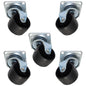 Pack of 5 x Heavy-Duty Furniture Caster Wheel 40 mm - PVC, Ball Bearings, Smooth Rolling, Swivel Plate, No-Scratch