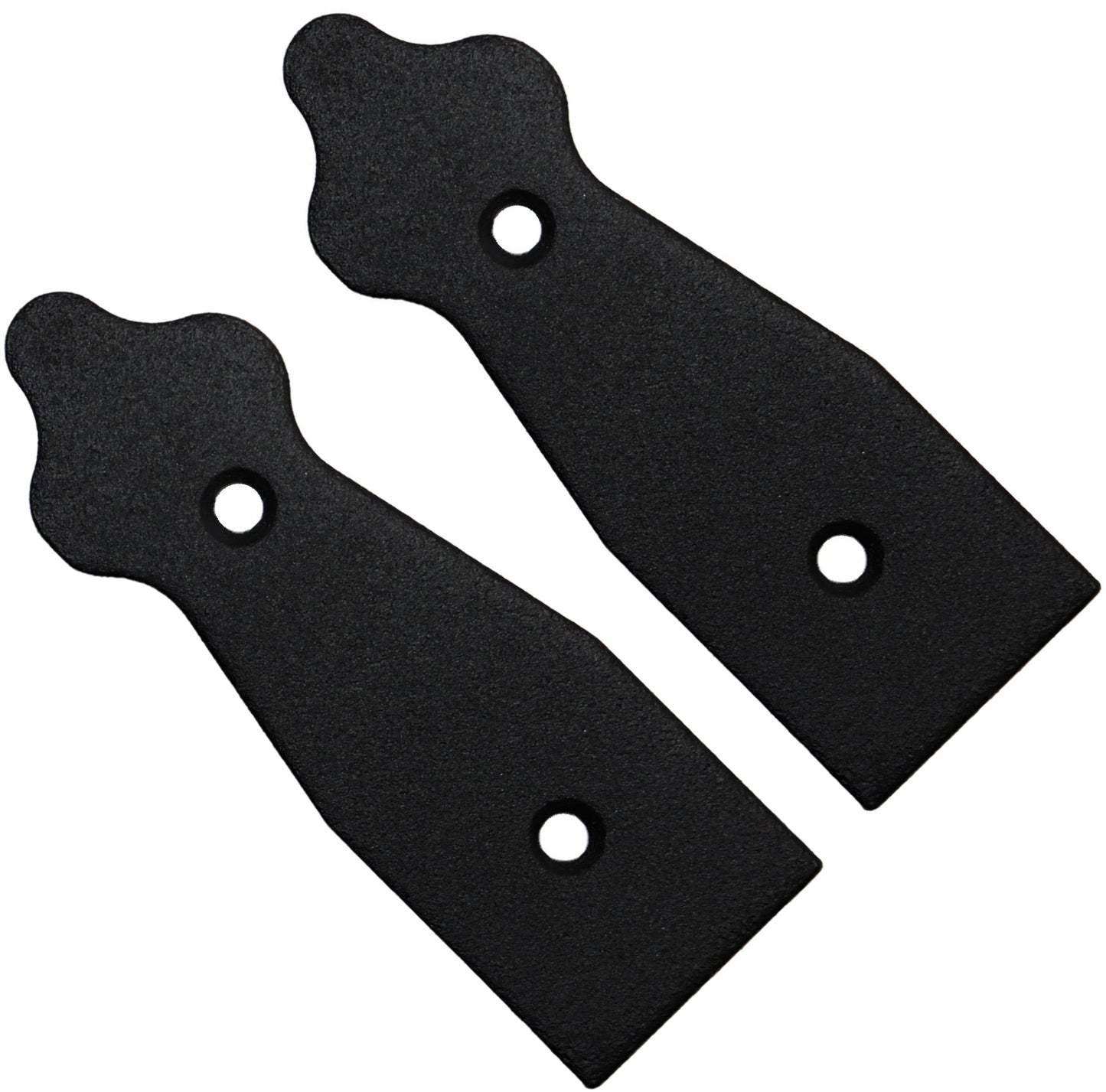 Pack of 2 x 100 mm Dummy Hinge Heads, Black Steel, Vintage False Strap Hinges, Weather Resistant, Rust Proof Powder Coating