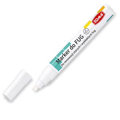 White Grout Marker Pen for Tile Joints - Fast-Drying Water-Resistant Ink, Fade-Resistant - for Bathroom, Kitchen Grout Refresh