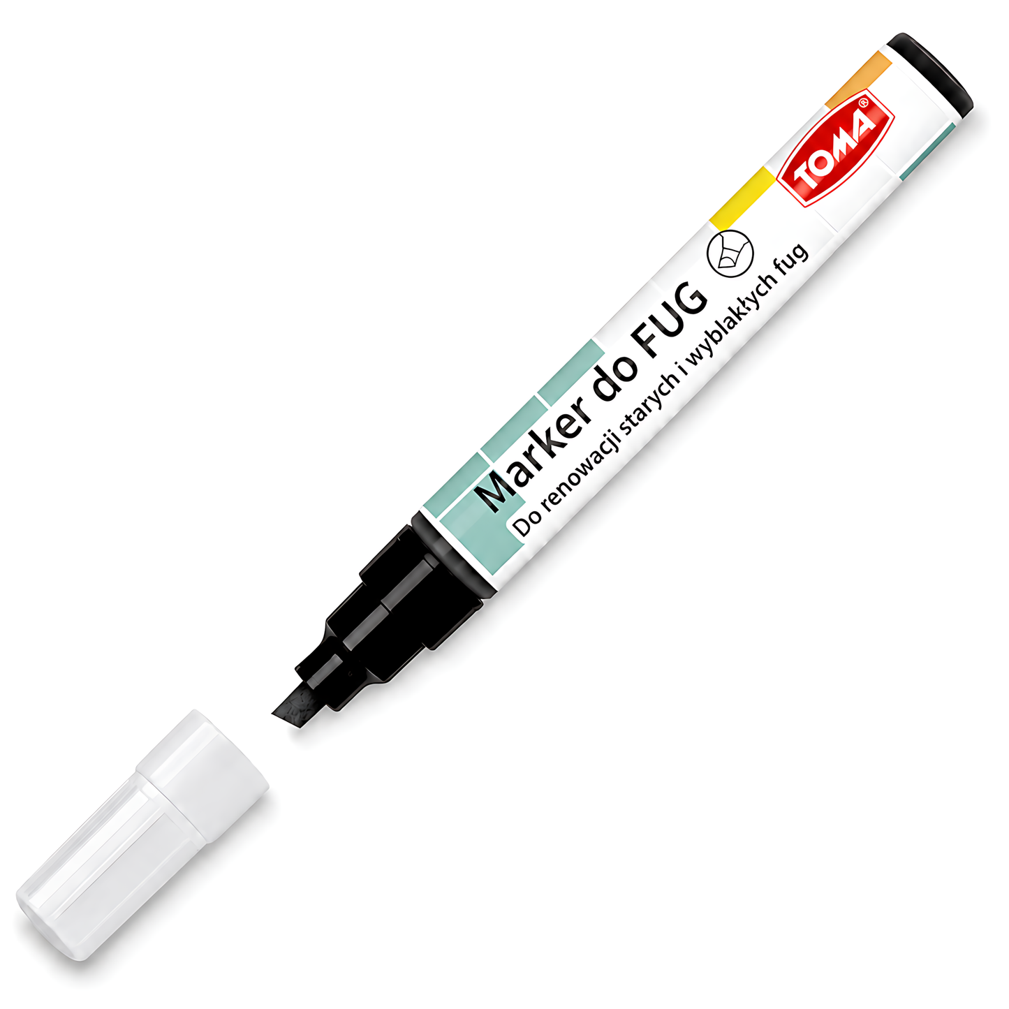 Black Grout Marker Pen for Tile Joints - Fast-Drying Water-Resistant Ink, Fade-Resistant - for Bathroom, Kitchen Grout Refresh