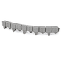 Lawn Edging Garden Palisade Grey Stone Effect - 162cm Plastic Border, 6 x 27cm Push-In Sections for Outdoor Landscaping