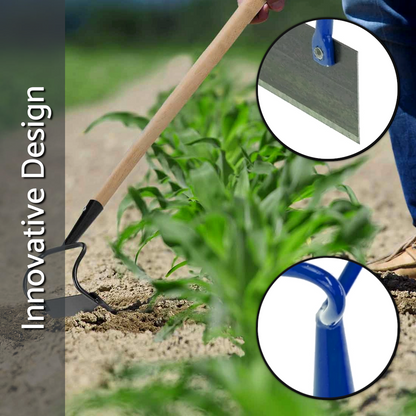 Hoe Swan Neck Cultivator Heavy-Duty Solid Steel Soil Digging Dutch Gardening and Landscaping Tool (16 cm, Head only)