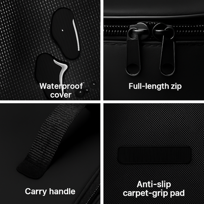 Car Spare Wheel Tyre Storage Bag - 59 cm Diameter - 16 cm Width - Waterproof Cover, Carry Handle, Anti-Slip Carpet-Grip Pads & Zip