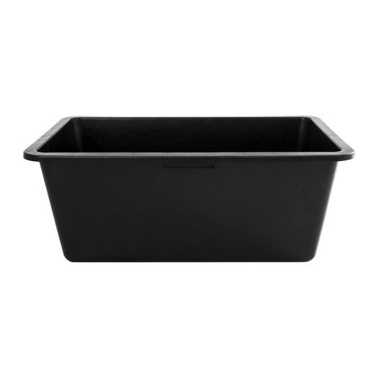 80 Litre Heavy Duty Multi Tub Bucket - 76 x 49 x 30 cm Rectangular Black Utility Container for Agriculture, Gardening, Equestrian