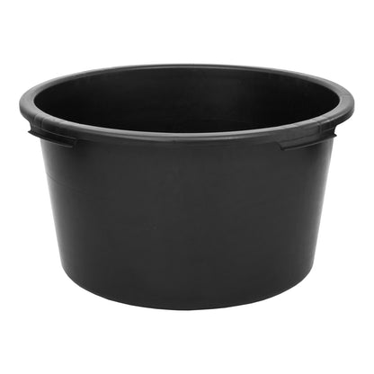 45 Litre Heavy Duty Multi Tub Bucket - 51 x 51 x 28 cm Round Black Utility Container for Agriculture, Gardening, Equestrian