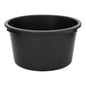 45 Litre Heavy Duty Multi Tub Bucket - 51 x 51 x 28 cm Round Black Utility Container for Agriculture, Gardening, Equestrian