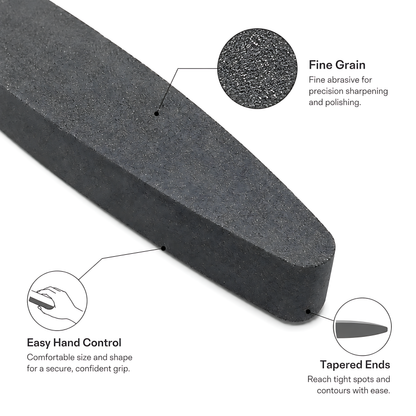 2 x Sharpening Stones 23cm Fine Grain Whetstones for Kitchen Knives, Scythes, Sickles, Garden Blades, Fine Edge Honing