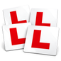 4 Magnetic L Plates for Learner Drivers - Legal Size Weatherproof Set for Driving Lessons, Practice Cars and Test Preparation