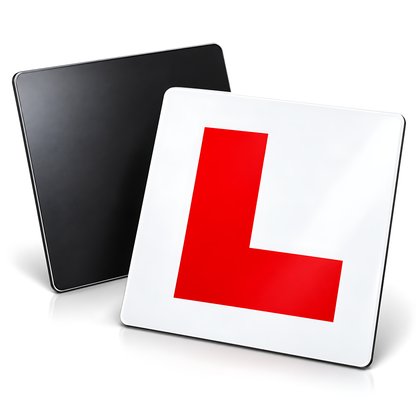 2 Magnetic L Plates for Learner Drivers - Legal Size Weatherproof Set for Driving Lessons, Practice Vehicles and Test Preparation