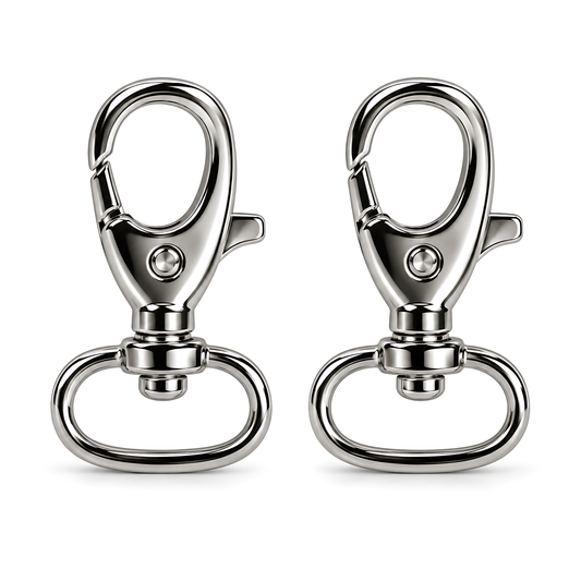 2 Pack 16mm Swivel Snap Hooks for Bag Straps, Lanyards, Webbing, Handbags, Wristlets, Key Fobs, Sewing, Crafts, 5mm Opening