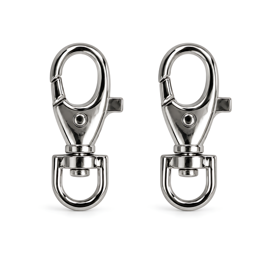 2 Pack 8mm Swivel Snap Hooks for Bag Straps, Lanyards, Webbing, Handbags, Wristlets, Key Fobs, Sewing, Crafts, 5mm Opening