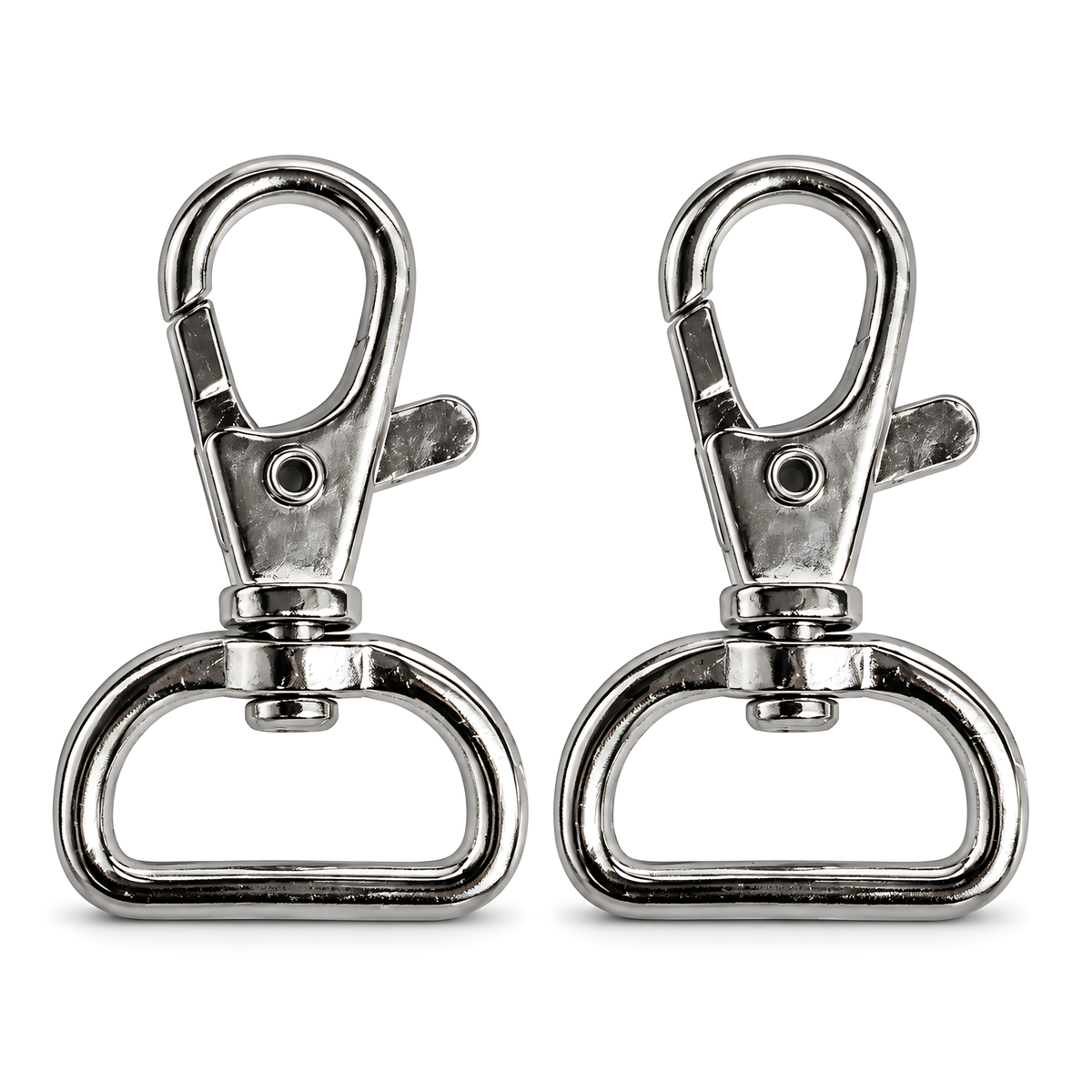 2 Pack 20mm Swivel Snap Hooks for Bag Straps, Lanyards, Webbing, Handbags, Wristlets, Key Fobs, Sewing, Crafts, 5mm Opening