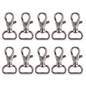 10 Pack 20mm Swivel Snap Hooks for Bag Straps, Lanyards, Webbing, Handbags, Wristlets, Key Fobs, Sewing, Crafts, 5mm Opening