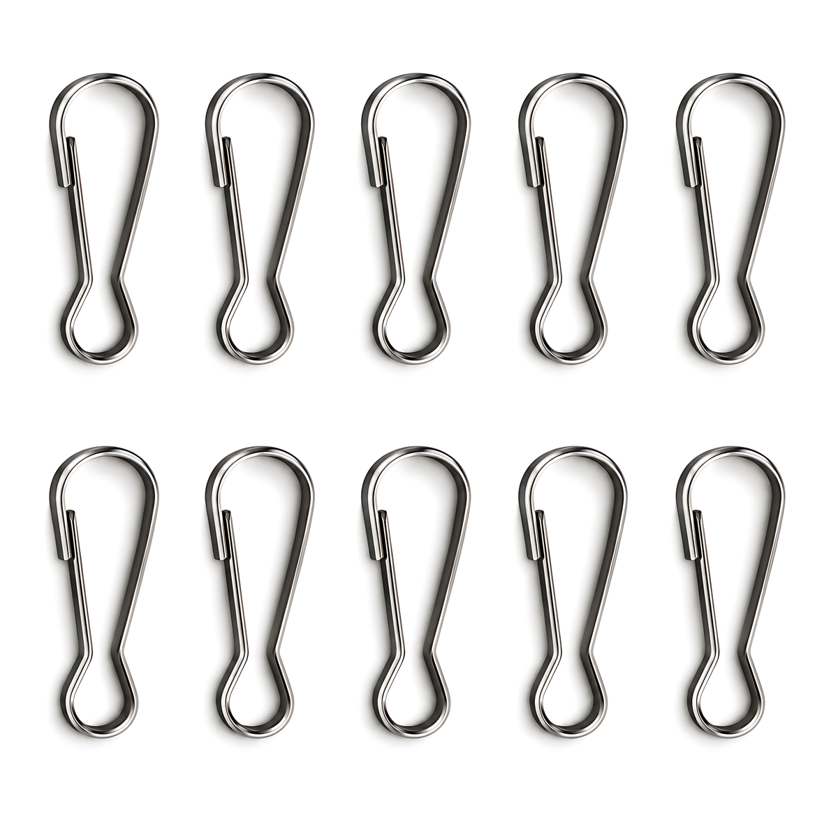 10 Pack 33mm Lanyard Snap Hooks for Keyrings, ID Badges, Key Fobs, Crafts, Neck Straps, Name Cards, Zip Pulls, DIY Repairs