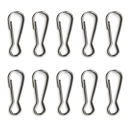 10 Pack 33mm Lanyard Snap Hooks for Keyrings, ID Badges, Key Fobs, Crafts, Neck Straps, Name Cards, Zip Pulls, DIY Repairs