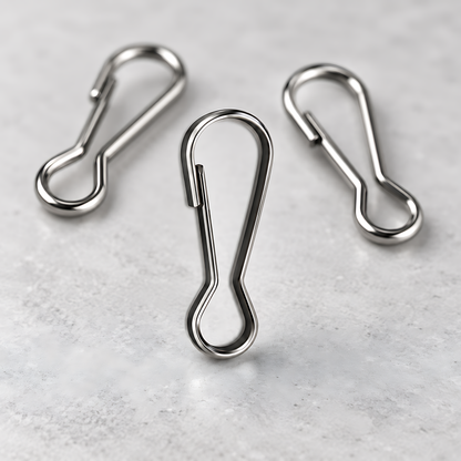 10 Pack 33mm Metal Lanyard Snap Hooks for Keyrings, ID Badges, Key Fobs, Crafts, Neck Straps, Name Cards, Zip Pulls, DIY Repairs