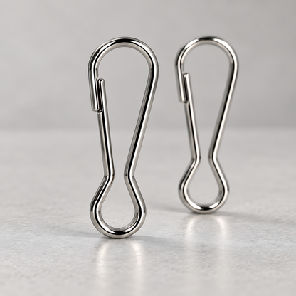 2 Pack 33mm Metal Lanyard Snap Hooks for Keyrings, ID Badges, Key Fobs, Crafts, Neck Straps, Name Cards, Zip Pulls, DIY Repairs