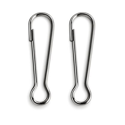 2 Pack 45mm Lanyard Snap Hooks for Keyrings, ID Badges, Key Fobs, Crafts, Neck Straps, Name Cards, Zip Pulls, DIY Repairs
