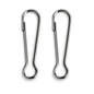 2 Pack 45mm Lanyard Snap Hooks for Keyrings, ID Badges, Key Fobs, Crafts, Neck Straps, Name Cards, Zip Pulls, DIY Repairs