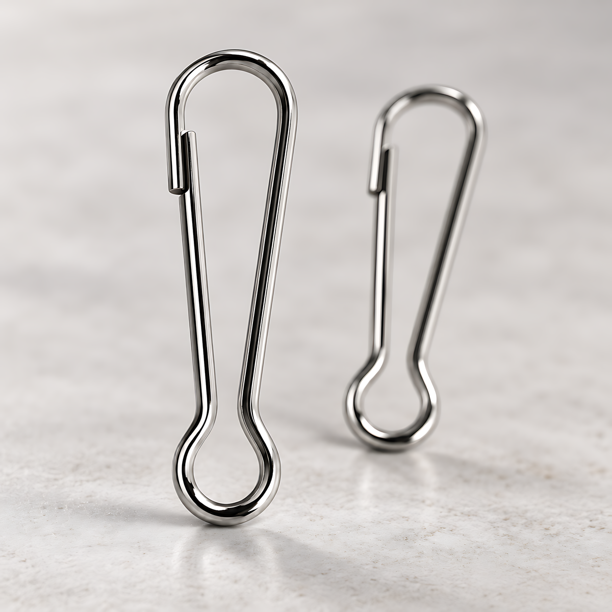 2 Pack 45mm Metal Lanyard Snap Hooks for Keyrings, ID Badges, Key Fobs, Crafts, Neck Straps, Name Cards, Zip Pulls, DIY Repairs