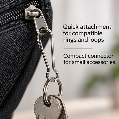 2 Pack 45mm Metal Lanyard Snap Hooks for Keyrings, ID Badges, Key Fobs, Crafts, Neck Straps, Name Cards, Zip Pulls, DIY Repairs