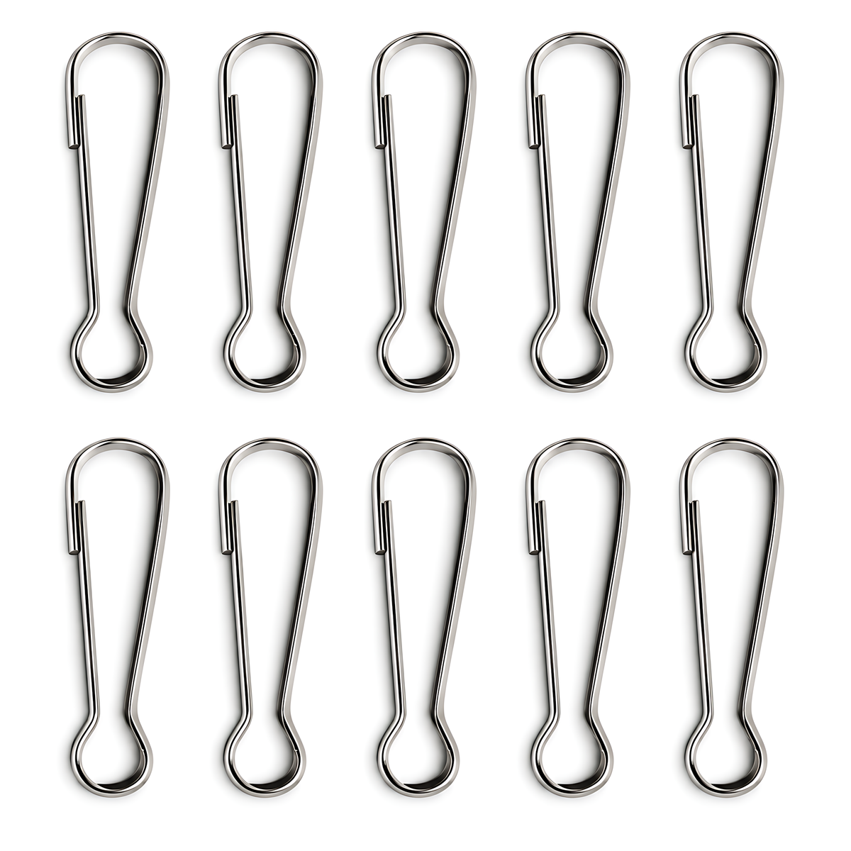 10 Pack 45mm Lanyard Snap Hooks for Keyrings, ID Badges, Key Fobs, Crafts, Neck Straps, Name Cards, Zip Pulls, DIY Repairs