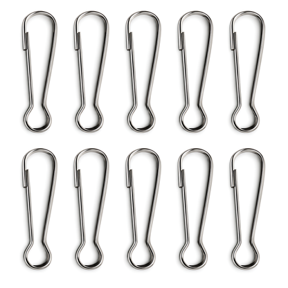10 Pack 45mm Lanyard Snap Hooks for Keyrings, ID Badges, Key Fobs, Crafts, Neck Straps, Name Cards, Zip Pulls, DIY Repairs