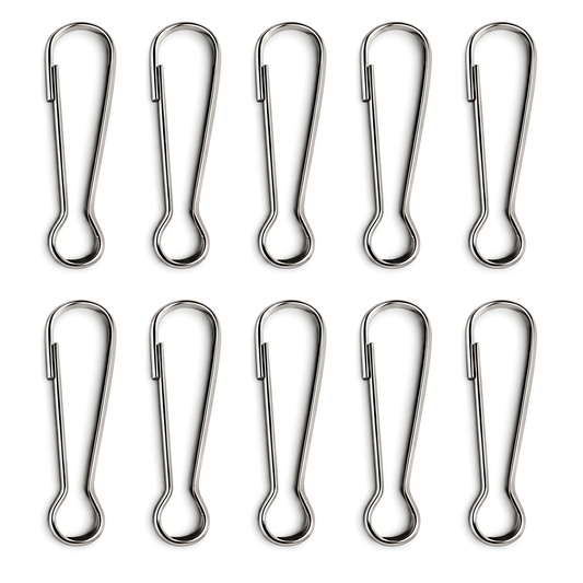 10 Pack 45mm Lanyard Snap Hooks for Keyrings, ID Badges, Key Fobs, Crafts, Neck Straps, Name Cards, Zip Pulls, DIY Repairs