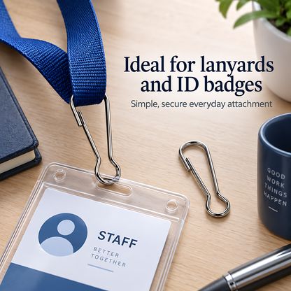 10 Pack 45mm Metal Lanyard Snap Hooks for Keyrings, ID Badges, Key Fobs, Crafts, Neck Straps, Name Cards, Zip Pulls, DIY Repairs