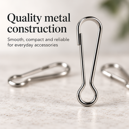 10 Pack 45mm Metal Lanyard Snap Hooks for Keyrings, ID Badges, Key Fobs, Crafts, Neck Straps, Name Cards, Zip Pulls, DIY Repairs