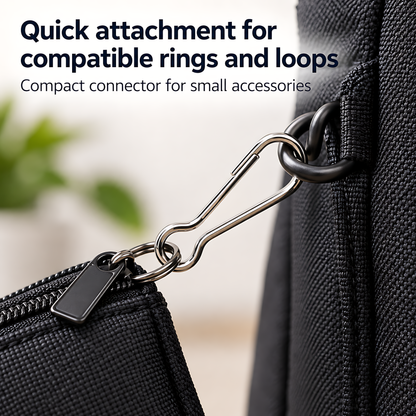 10 Pack 45mm Metal Lanyard Snap Hooks for Keyrings, ID Badges, Key Fobs, Crafts, Neck Straps, Name Cards, Zip Pulls, DIY Repairs