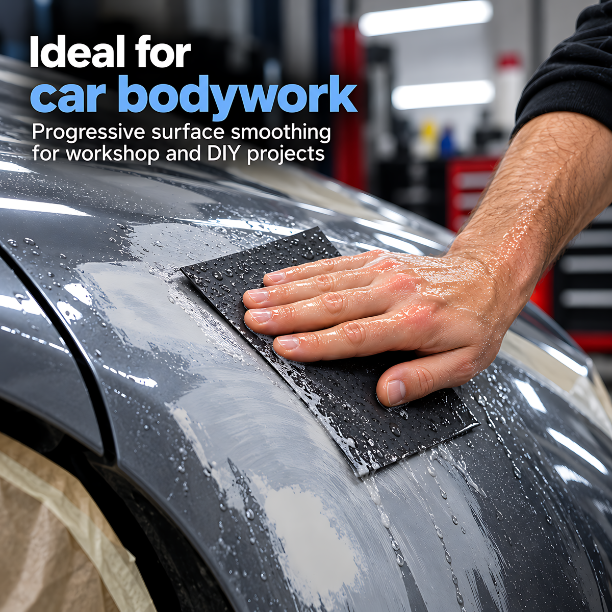 Wet and Dry Sandpaper 10 Sheets 230mm x 280mm P180 P240 P280 P320 P400 Waterproof Silicon Carbide for Car Bodywork