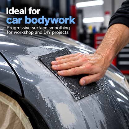 Wet and Dry Sandpaper 10 Sheets 230mm x 280mm P180 P240 P280 P320 P400 Waterproof Silicon Carbide for Car Bodywork
