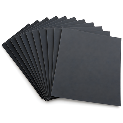 Wet and Dry Sandpaper 10 Sheets 230mm x 280mm P600 P800 P1000 P1200 P1500 Waterproof Silicon Carbide for Car Paint & Clear Coat