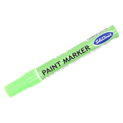 Oil-based Paint Marker Pen Permanent for Tyres Rubber Stone Leather Fabric Plastic Glass (Neon Green)