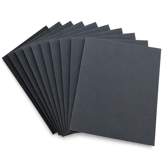 Wet and Dry Sandpaper 10 Sheets 230mm x 280mm P1000 P1200 P1500 P2000 P2500 Waterproof Silicon Carbide for Car Paint & Plastics