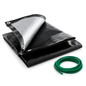 Heavy-Duty Tarpaulin 8m x 10m 235 GSM Black Silver with 10m Bungee Rope for Furniture, Timber, Building Materials, Outdoor Storage