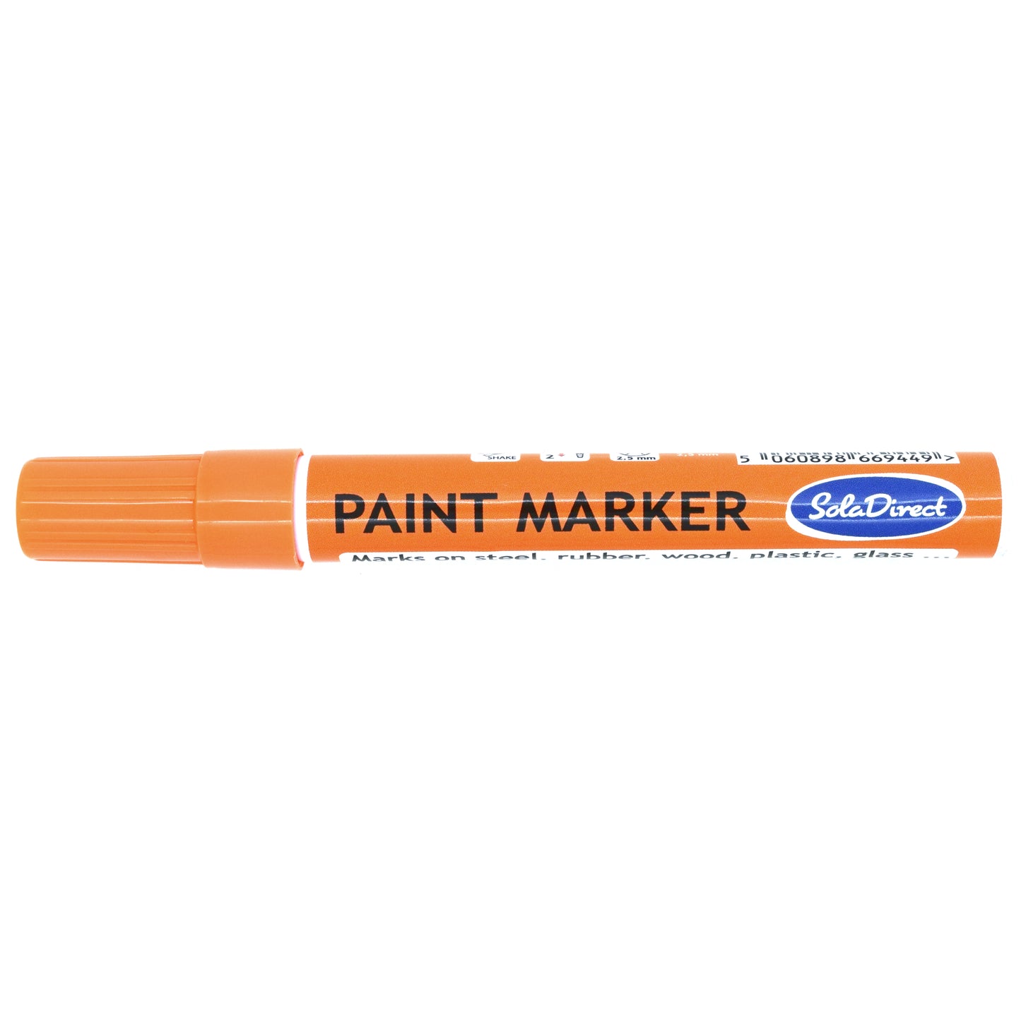 Oil-based Paint Marker Pen Permanent for Tyres Rubber Stone Leather Fabric Plastic Glass (Orange)